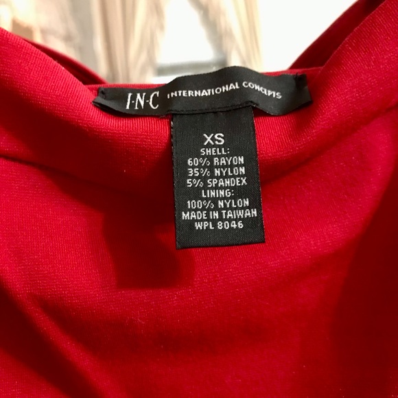 Red INC Fit and Flare Dress, Size Extra Small - Picture 4 of 5